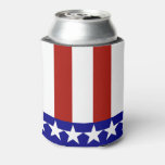 Stars &amp; Stripes of Red White And Blue Can Cooler