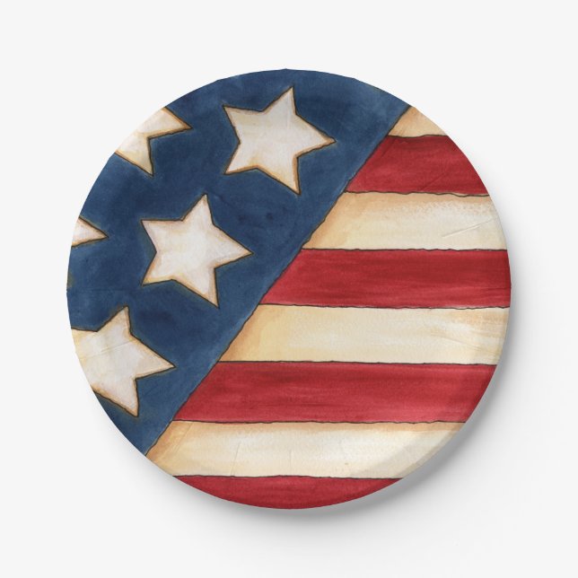 Stars & Stripes Paper Plates (Front)