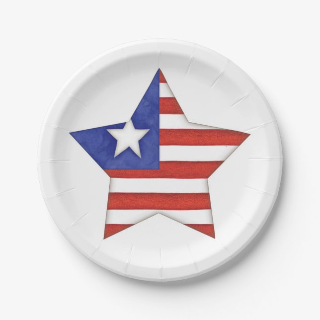 Stars & Stripes Paper Plates (Front)