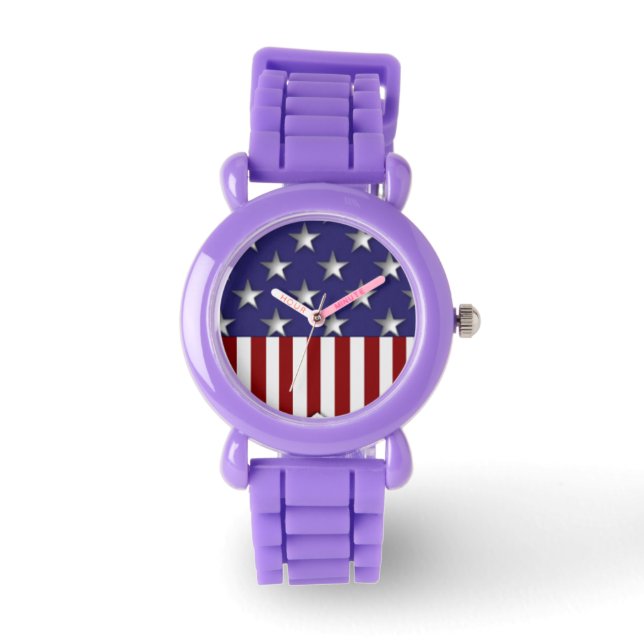 Stars & Stripes Patriotic Flag Watch (Front)