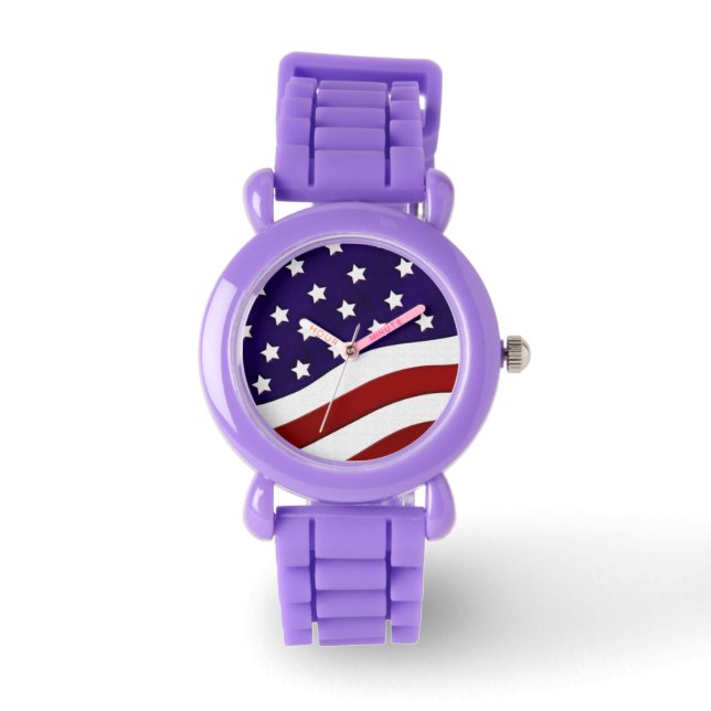 Stars & Stripes Patriotic Flag Watch (Front)