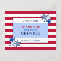 Stars Stripes Patriotic Veteran Service Thank You