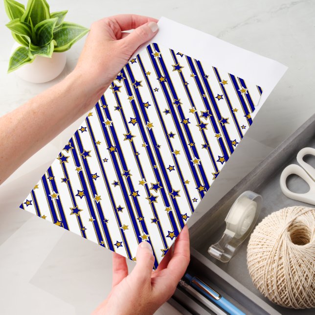 Stars & Stripes PATTERN gold blue 1 Envelope Mailers (Desk)