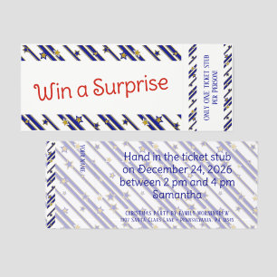 Stars & Stripes PATTERN gold blue Raffle Tickets