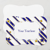 Stars & Stripes Pattern gold blue + your ideas (Front/Back)