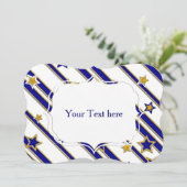 Stars & Stripes Pattern gold blue + your ideas (Standing Front)