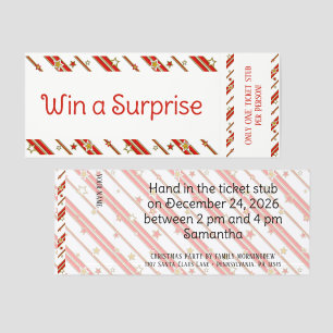 Stars & Stripes PATTERN gold red Raffle Tickets