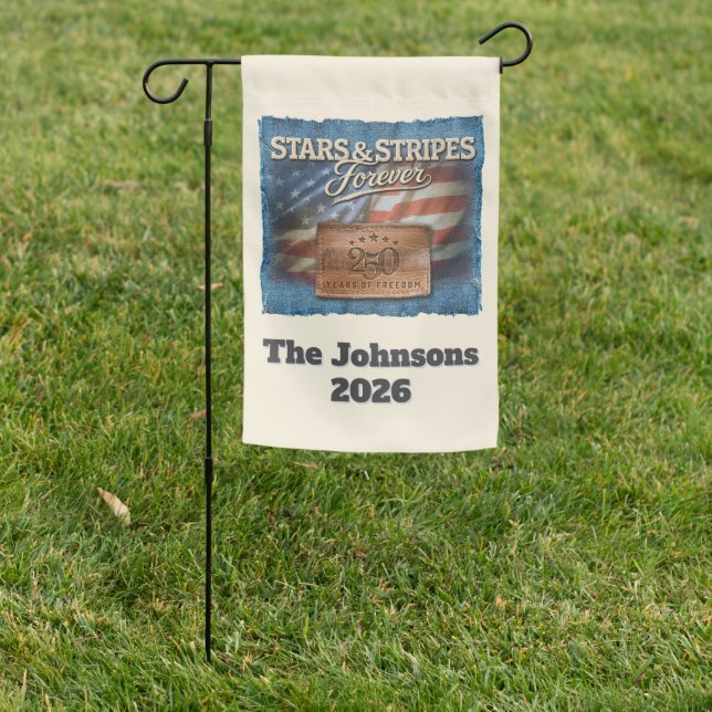 Stars & Stripes - Personalized Garden Sign (In SItu)