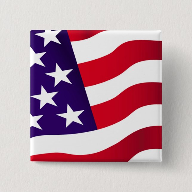 Stars & Stripes Pinback Button (Front)