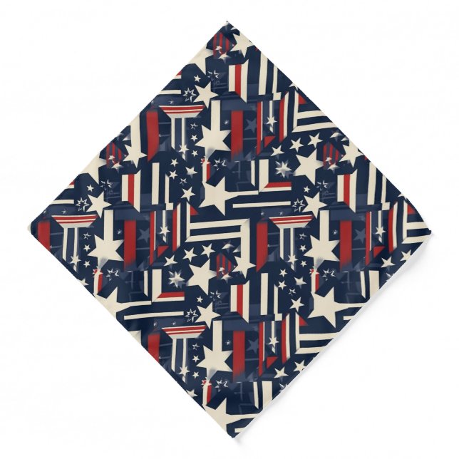 Stars & Stripes Print Bandana (Front)