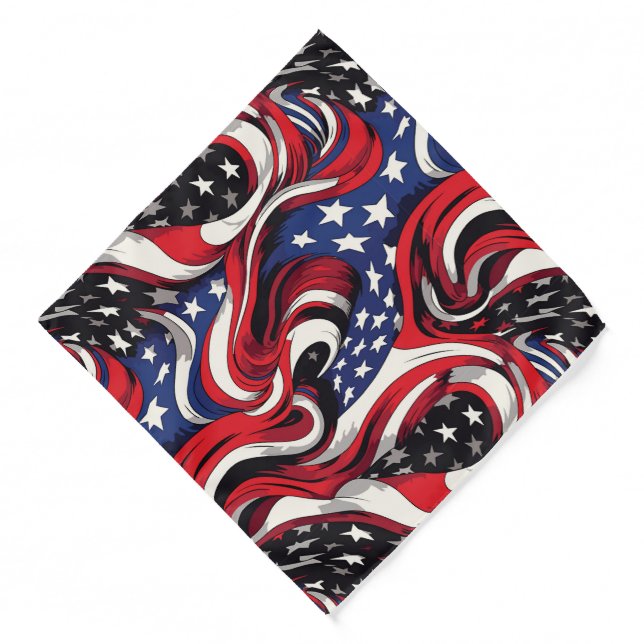 Stars & Stripes Print Bandana (Front)