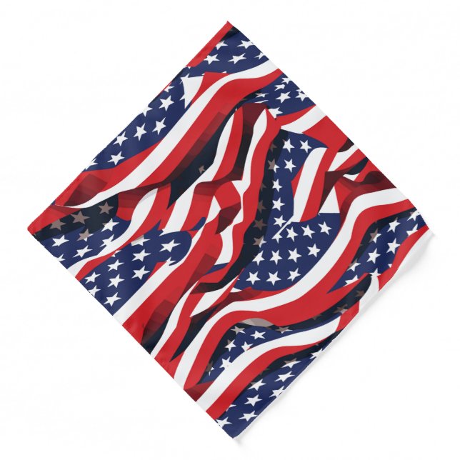 Stars & Stripes Print Bandana (Front)