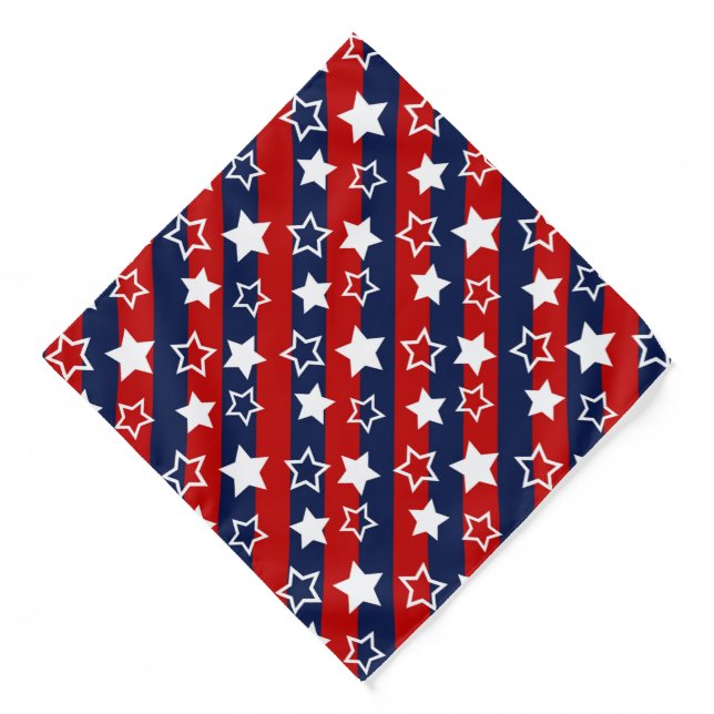 Stars & Stripes Print Bandana (Front)