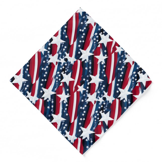Stars & Stripes Print Bandana (Front)