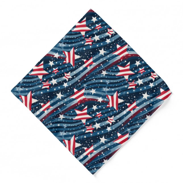 Stars & Stripes Print Bandana (Front)