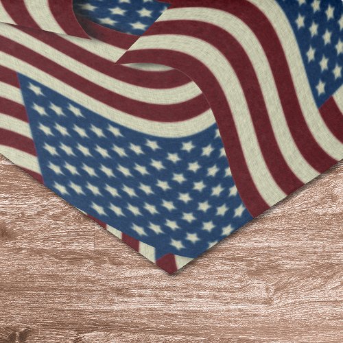 Stars  Stripes Red  Blue USA American Flags Tissue Paper