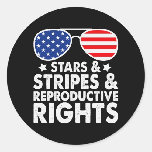 Stars Stripes Reproductive Rights Classic Round Sticker