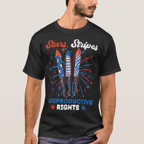 Stars Stripes Reproductive Rights Feminist Feminis T_Shirt