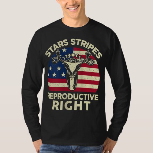 Stars Stripes Reproductive Rights Middle Finger Ut T_Shirt
