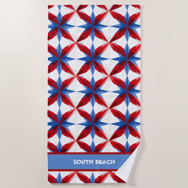 Stars, Stripes, & Sand: Custom Beach Towel (Front)
