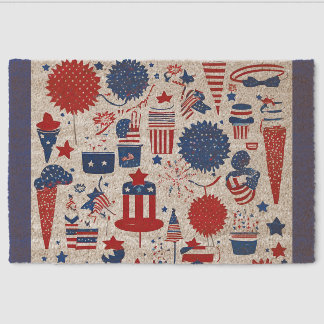 Stars, Stripes & Shenanigans Coir Mat