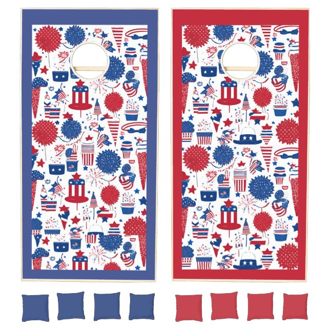 Stars, Stripes, & Shenanigans Cornhole Set (Set)