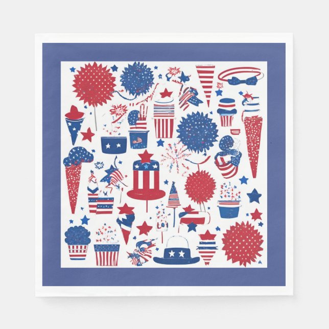 Stars, Stripes & Shenanigans Paper Napkins (Front)