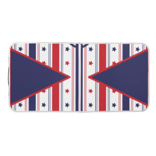 Stars & Stripes Showdown: Red, White, Blue Beer Pong Table