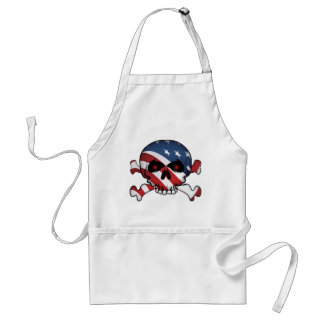 Stars & Stripes Skull Adult Apron