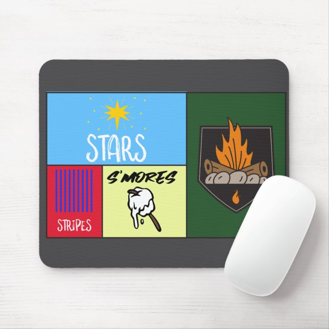 stars stripes s'mores American camping Mouse Pad (With Mouse)