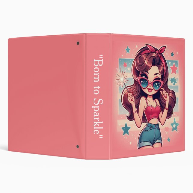 Stars, Stripes & Sparkle – Retro Patriotic Binder (Background)