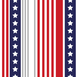Stars & Stripes Splendor: Red, White, Blue Beach Towel