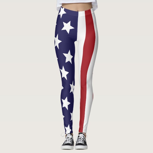 Stars Stripes USA Leggings (Front)