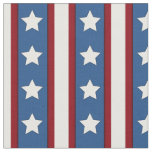 Stars &amp; Stripes Vertical Red White Blue Fabric at Zazzle
