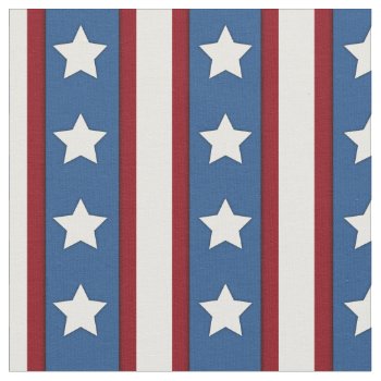 Stars & Stripes Vertical Red White Blue Fabric by shotwellphoto at Zazzle