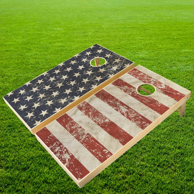 Stars & Stripes Vintage Cornhole Set (Creator Uploaded)
