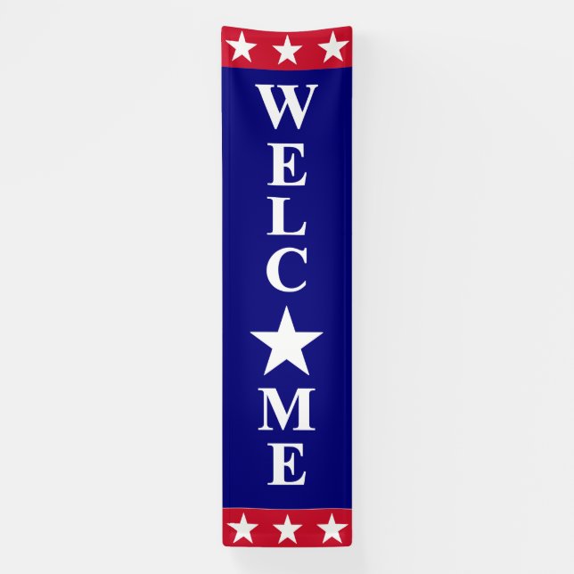Stars & Stripes Welcome  Banner (Vertical)