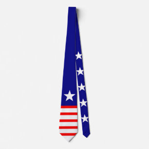 Stars & Stripes white red + your backgr. & ideas Neck Tie