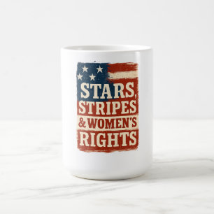 Stars, Stripes & Women’s Rights Distressed Flag Color Morph Mug