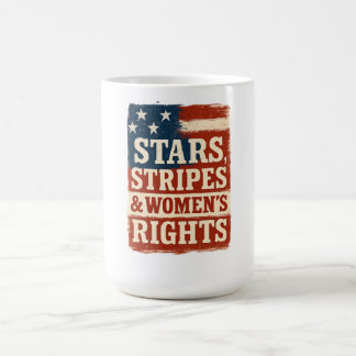 Stars, Stripes & Women’s Rights Distressed Flag Color Morph Mug