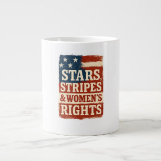 Stars, Stripes & Women’s Rights Distressed Flag Giant Coffee Mug