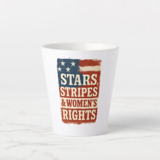 Stars, Stripes & Women’s Rights Distressed Flag Latte Mug