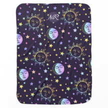 Stars Sun And Moon Cute Celestial Add Monogram
