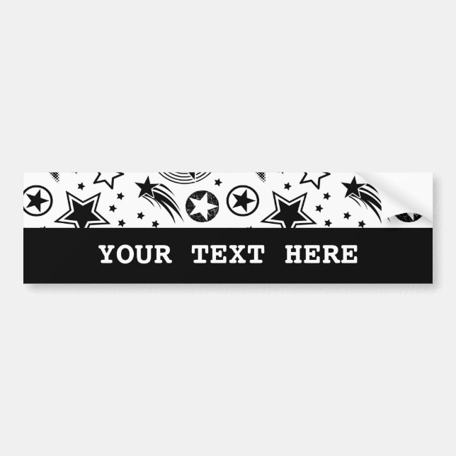 Stars Tattoos black + your ideas Bumper Sticker (Front)