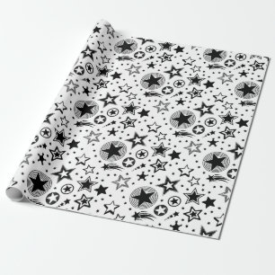 Stars Tattoos black + your ideas Wrapping Paper