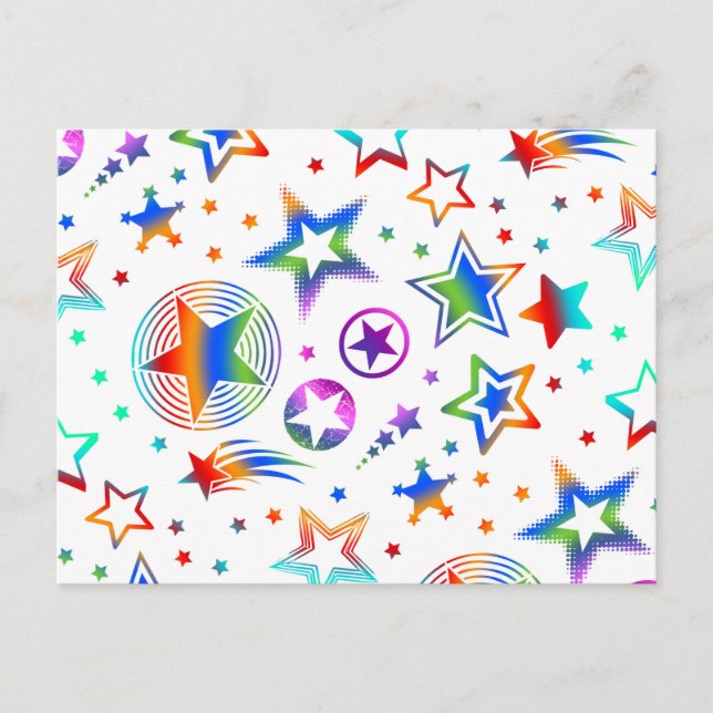 Stars Tattoos colored + your ideas Postcard (Front)