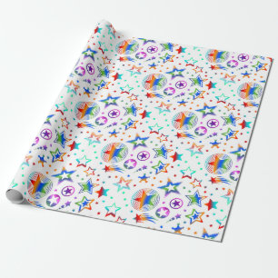 Stars Tattoos colored + your ideas Wrapping Paper
