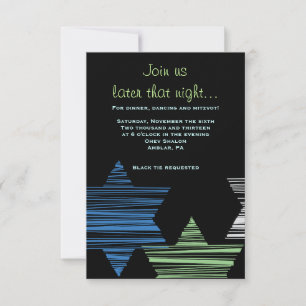 STARS THAT INTERSECT Bar Bat Mitzvah Party Card