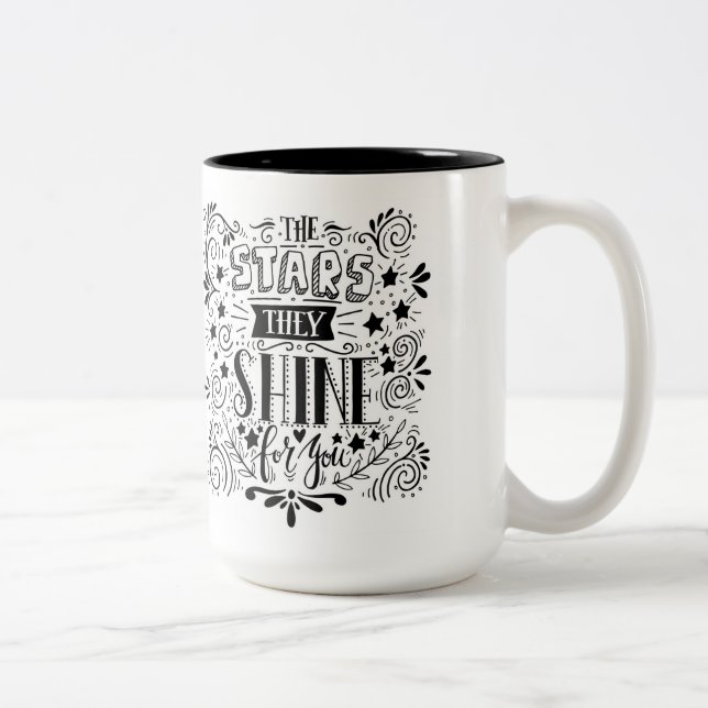 Stars They Shine For You Two-Tone Coffee Mug (Right)