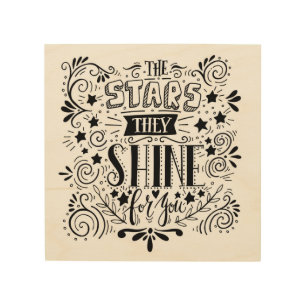 Stars They Shine For You Wood Wall Art